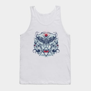 Wicca death moth with magic mushrooms Tank Top